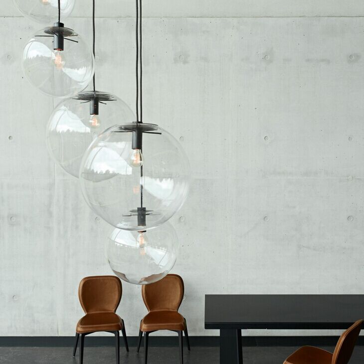 Replica selene glass pendant lamp by Sandra Lidner